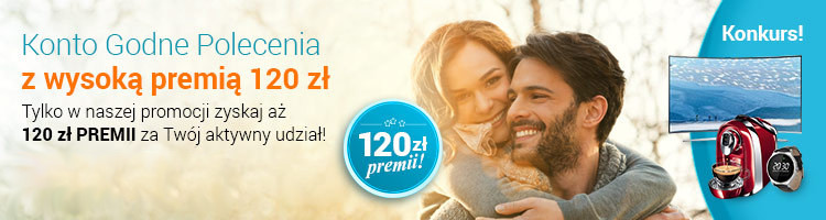 Premia 120zł za założenie darmowego Konta Godnego Polecenia w BZ WBK i 3 przelewy.