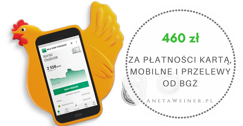 460 zł za płatności kartą, przelewy i płatności mobilne od Banku BGŻ