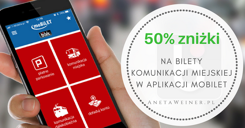 50% zniżki na komunikację miejską z moBILET [Małe oszczędności]