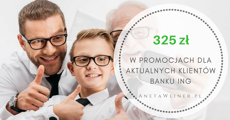 325 zł w promocjach dla aktualnych klientów Banku ING [Małe oszczędności]