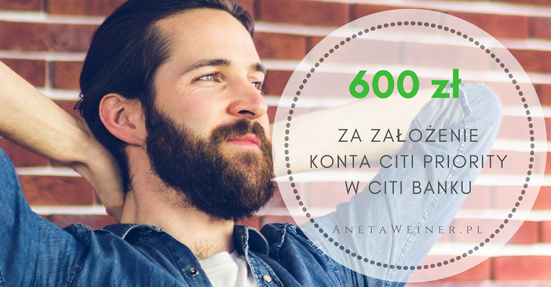 Aż 600 zł za założenie konta Citi Priority! (+ możliwość zgarnięcia dodatkowych 300 zł)